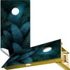 Beerpongtoss Cornhole Board Wraps, Cornhole Decals and Wraps for Boards (Set of 2) - Transform Your Cornhole Game with Our Durable Board Wraps (Dark Leaves) view 1