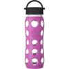22oz Glass Water Bottle with Silicone Sleeve and Classic Cap view 1