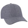 Ashen Fane 6 Panel Structured Low Profile Superior Cotton Twill Basic Baseball Hat, Chambray Navy view 1