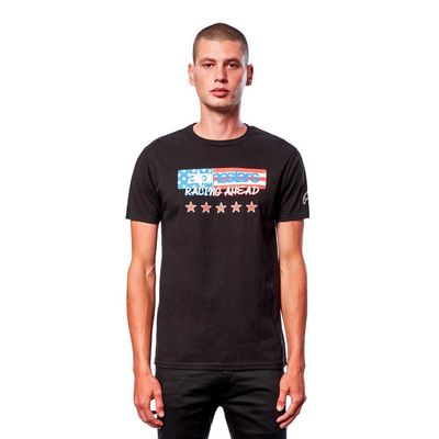 Alpinestars 1213-72610-10-L: Usa Again Tee Black Lg