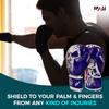 Spall Pro US MMA, Kickboxing, Muay Thai Boxing Leather Gloves for Men & Women - Born to Fight Blue - 6 OZ view 3