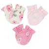 3-Pack Baby Girls Floral No Scratch Mittens view 1