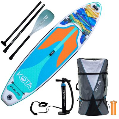 RAVE Sports Kota Series Inflatable Stand Up Paddle Boards 10 ft 6 in with Premium SUP Paddle Board Accessories, Stable Design, Non-Slip Comfort Deck for Youth & Adults
