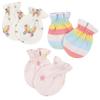 3-Pack Baby Girls Rainbow No Scratch Mittens view 1