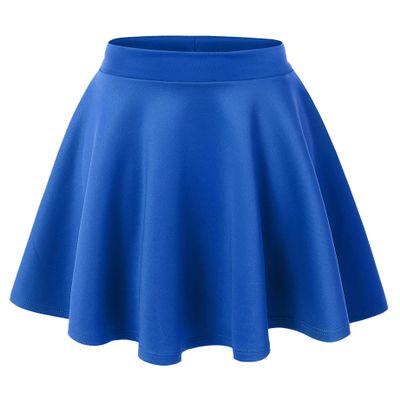 CTC WB211 Women's Basic Versatile Stretchy Flared Skater Skirt for Girl L Royal_Brite