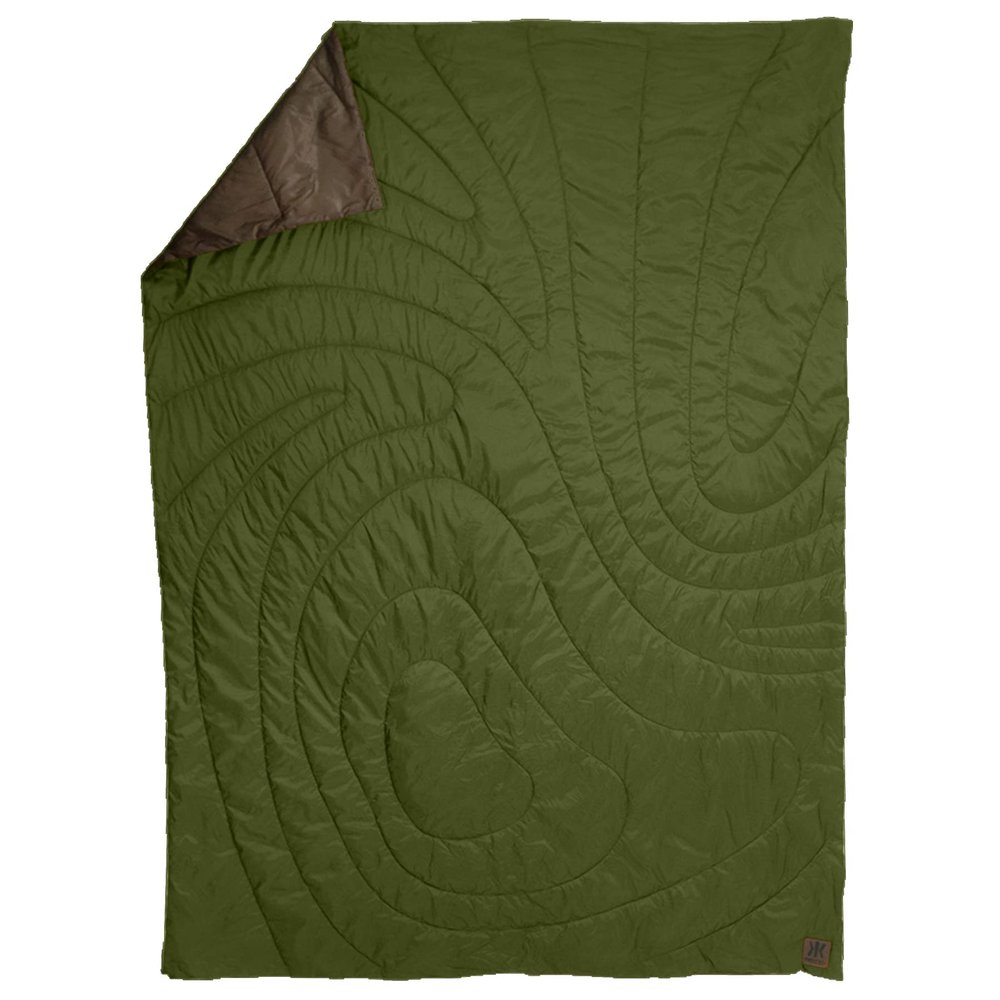 Kijaro Native Camp Quilt | Printed Outdoor Camping Blanket | 55" x 79" | Hawksbill Crag Green, 1-Person