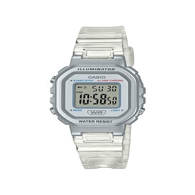 Casio LA20WH Series | Women's Digital Watch | Clear | Water Resistant | LED Light | Auto Calendar | Date Display | 1/100 SEC Stopwatch | Regular Time Keeping (HR, Min, SEC, PM, Date, Day) | 5 Yr Batt