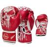 Spall Pro US MMA, Kickboxing, Muay Thai Boxing Leather Gloves for Men & Women - Born to Fight Red - 6 OZ view 1