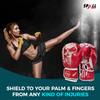Spall Pro US MMA, Kickboxing, Muay Thai Boxing Leather Gloves for Men & Women - Born to Fight Red - 12 OZ view 2