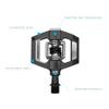 Crankbrothers Mallet Trail Mountain Bike Pedals - Black/Black Spring - MTB Enduro XC Trail Optimized Platform - Clip-in System Pair of Bicycle Mountain Bike Pedals (Cleats Included) view 3