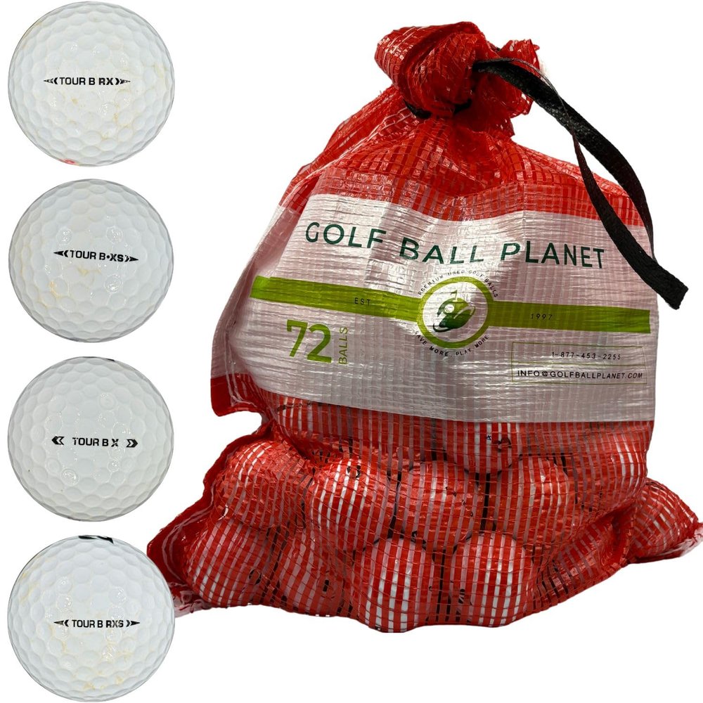 Golf Ball Planet 72 Tour B Series Used Golf Balls in Mesh Bag 3A/2A Condition