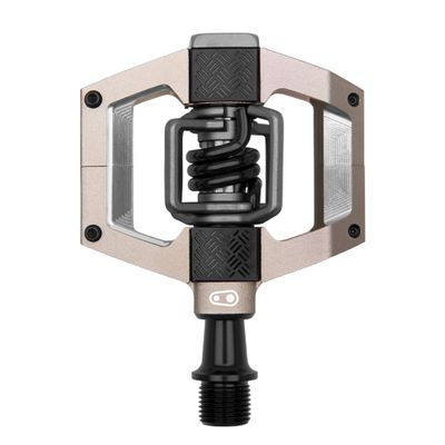 Crankbrothers Mallet Trail Mountain Bike Pedals - Champagne/Black Spring - MTB Enduro XC Trail Optimized Platform - Clip-in System Pair of Bicycle Mountain Bike Pedals (Cleats Included)