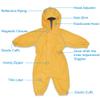 JAN & JUL Girls' Waterproof Rain Suit, Breathable One Piece Coveralls for Kids (Prairie Flowers, Size 5T) view 3