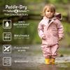 JAN & JUL Girls' Waterproof Rain Suit, Breathable One Piece Coveralls for Kids (Prairie Flowers, Size 5T) view 4