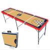 8-Foot Professional Beer Pong Table w/Cup Holes & LED Lights - Denver Basketball Court view 1