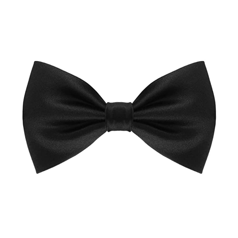 NEOVAT Black Bowtie for Men, Children, women's bow tie, graduation, party, graduation party, wedding, bridesmaid,Tuxedo.(Medium)