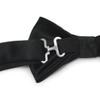 NEOVAT Black Bowtie for Men, Children, women's bow tie, graduation, party, graduation party, wedding, bridesmaid,Tuxedo.(Medium) view 3
