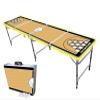 8-Foot Professional Beer Pong Table w/Cup Holes & LED Lights - Brooklyn Basketball Court view 1