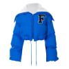 tuduoms Women's Cute Cropped Zip Up Puffer Jacket Sherpa Collar Lightweight Quilted Short Bubble Coat Stylish Y2k Puffy Coat view 1