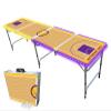 8-Foot Professional Beer Pong Table w/LED Lights - Los Angeles Lakeshow Basketball Court view 1