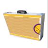 8-Foot Professional Beer Pong Table w/LED Lights - Los Angeles Lakeshow Basketball Court view 2