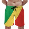 Congo Flag Men's Summer Swim Trunks Quick Dry Surf Beach Trunks Swimsuit Shorts with Mesh Lining view 4