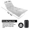 Sleeping Cot Pads with Elastic Straps Portable for Outdoor & Hiking, Cotton Soft Extra Thick Camping Cot Pad,Waterproof - Grey & Blue view 2