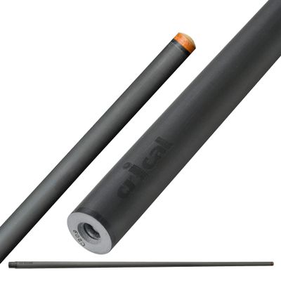 CRICAL Carbon Fiber Pool Cue Single Shaft 3/8 * 8 Uniloc 11.5mm/12.4mm Tip Low Deflection Ultra-Smooth Easy to Control Billiard Cue Stick Shaft 29''