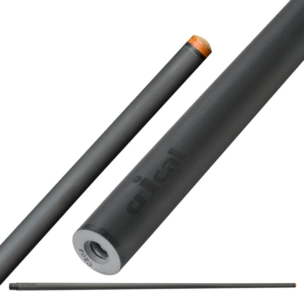 CRICAL Carbon Fiber Pool Cue Single Shaft 3/8 * 8 Uniloc 11.5mm/12.4mm Tip Low Deflection Ultra-Smooth Easy to Control Billiard Cue Stick Shaft 29''