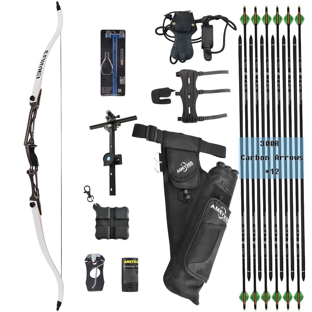 Recurve Bow - Bow and Arrow Set, DIY Bespoke Takedown Recurve Bow, for Right Handed Adults Youth Beginners Aluminum Bow, Hunting Target Shooting Archery