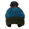 BIBITIME 3 Color Knitted Stripes Crochet Beanie Hat Cute Pom Ball Warm Caps Multicolor view 1