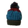 BIBITIME 3 Color Knitted Stripes Crochet Beanie Hat Cute Pom Ball Warm Caps Multicolor view 2