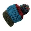 BIBITIME 3 Color Knitted Stripes Crochet Beanie Hat Cute Pom Ball Warm Caps Multicolor view 3