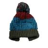 BIBITIME 3 Color Knitted Stripes Crochet Beanie Hat Cute Pom Ball Warm Caps Multicolor view 4