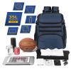 TRAILKICKER Basketball Bag Backpack with Ball Holder Multi-Sport Backpack for Soccer Volleyball Football Baseball Helmet (TK2-Navy, Large) view 2