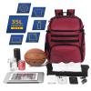 TRAILKICKER Basketball Bag Backpack with Ball Holder Multi-Sport Backpack for Soccer Volleyball Football Baseball Helmet (TK2-Burgundy, Large) view 2
