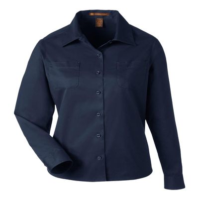 Harriton Ladies' Advantage IL Long-Sleeve Workshirt Dark Navy