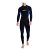 Jueshanzj Warm Thick Swimsuit Diving Suit Zipper Surfing 3mm Wetsuit one-Piece Couple Models Long-Sleeved Long Pants Blue 3mm XS view 1