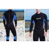 Jueshanzj Warm Thick Swimsuit Diving Suit Zipper Surfing 3mm Wetsuit one-Piece Couple Models Long-Sleeved Long Pants Blue 3mm XS view 4