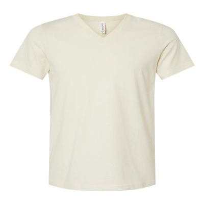 Bella + Canvas Unisex Jersey Short-Sleeve V-Neck T-Shirt Natural