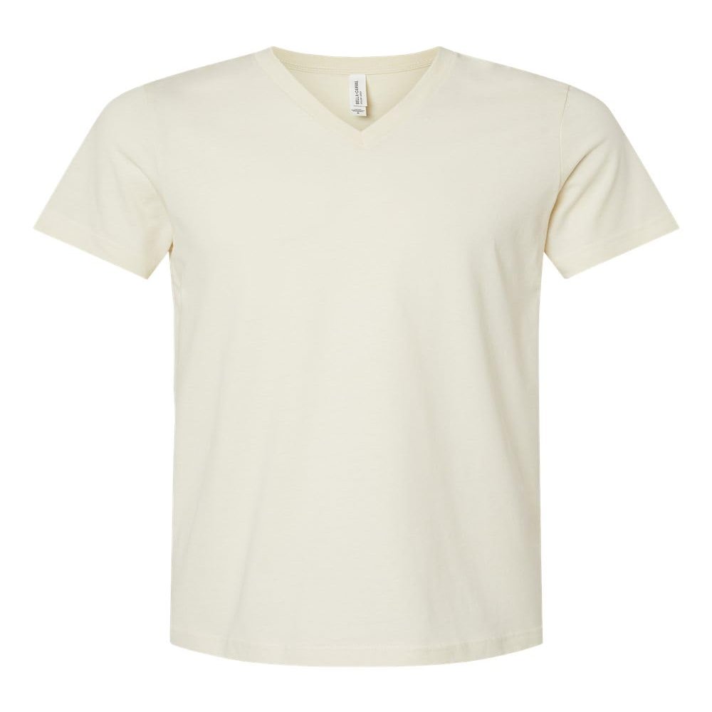 Bella + Canvas Unisex Jersey Short-Sleeve V-Neck T-Shirt Natural