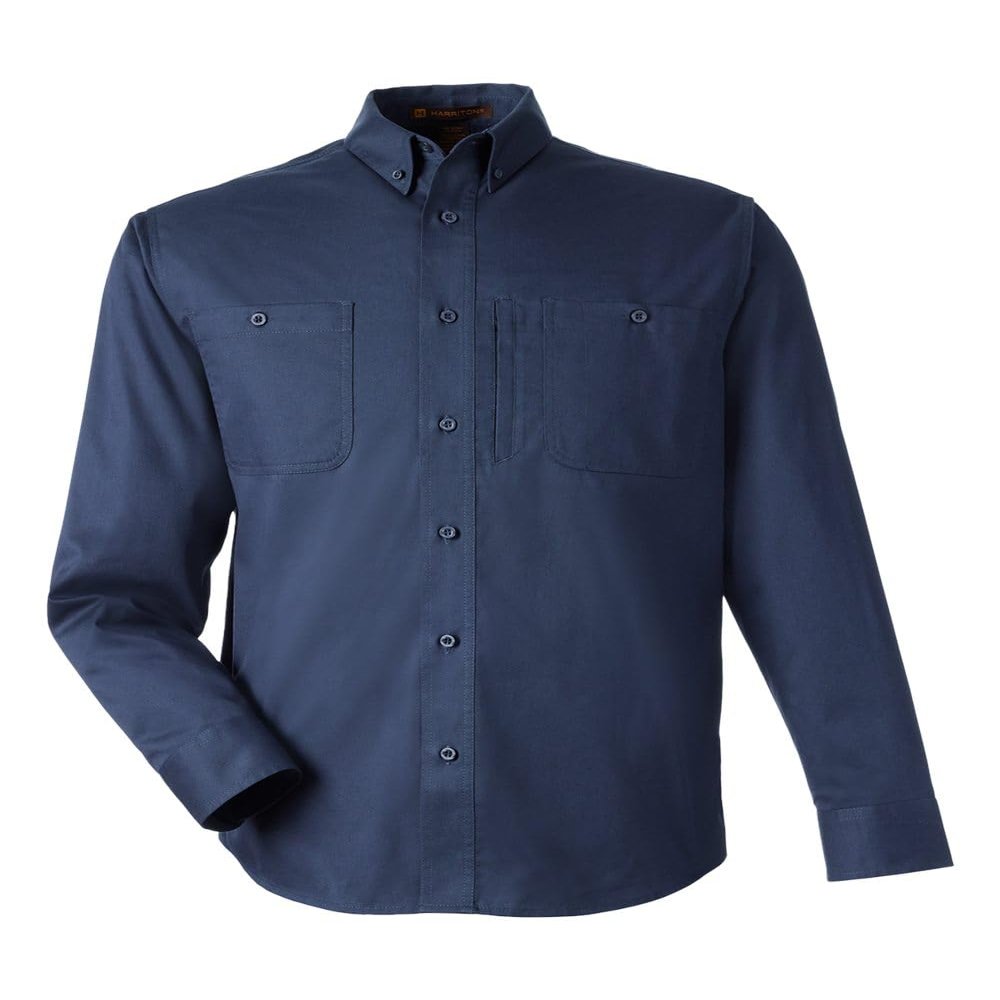 Harriton Men's Advantage IL Long-Sleeve Workshirt Dark Navy