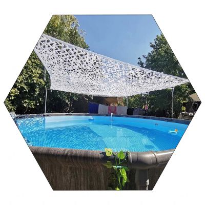 Xrdbfd Camo Net Sunscreen, White Camouflage Shade Netting, for Military Decoration, Outdoor Hunting, Camping, 1.5x2/3x4/5x6m Reinforced Camouflage Net,White-2x6m(6.6 * 19.7ft)