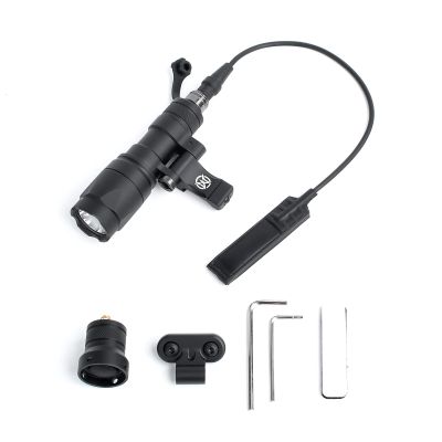 NOBUHIRO M340A 540 Lumens Tactical Flashlight, with Replaceable Mounting Rotating Base, Suitable for 20mm Picatinny & Mlok/Keymod Rail, Include with Remote Pressure & Push Button Switch