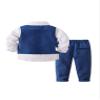 Abolai Baby Boys' 4 Piece Gentleman Set with White Shirt,Tie,Vest and Pant Blue 100 view 2