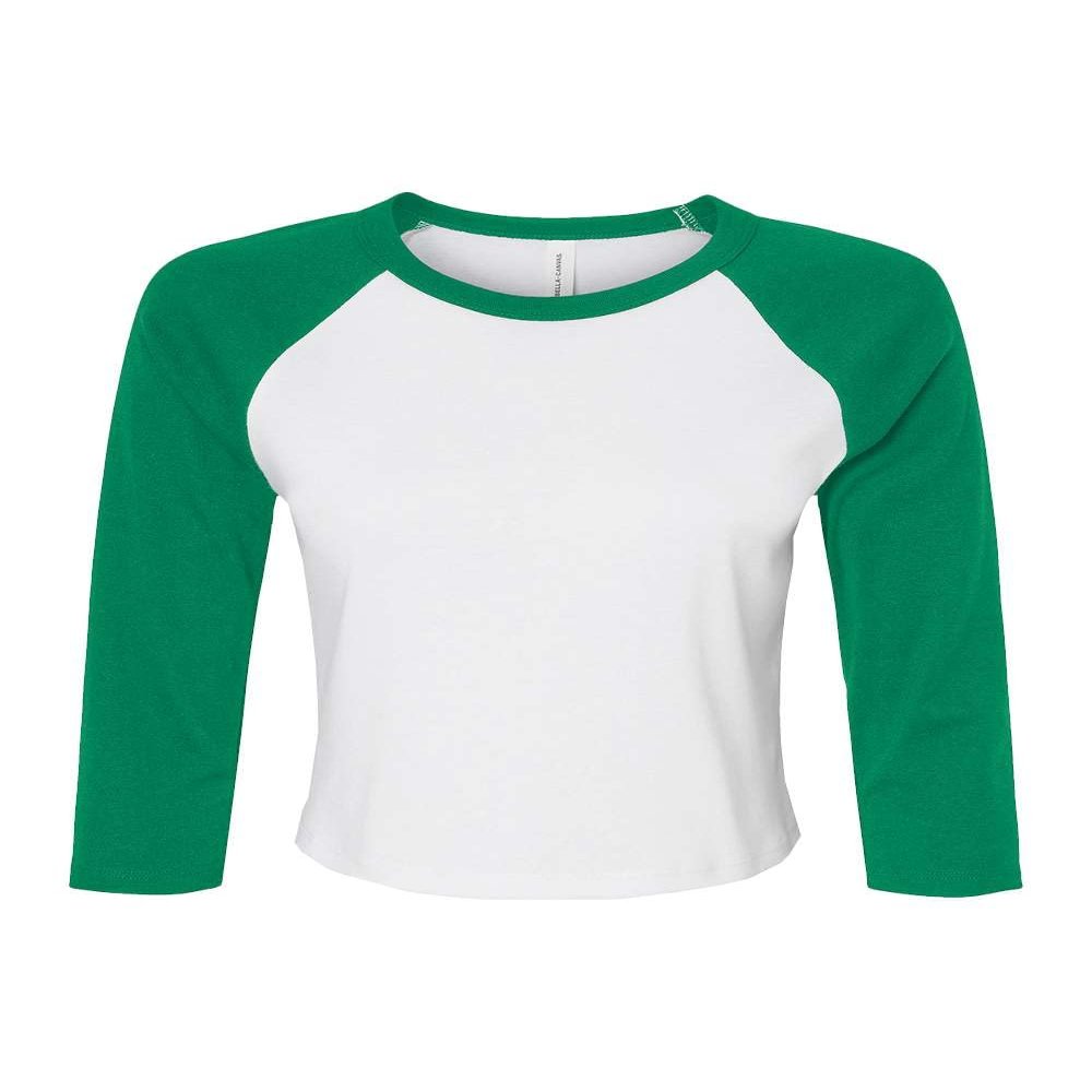 BELLA+CANVAS 1200-White/kelly-S B0BTP4JGH7 White/Kelly S