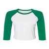 BELLA+CANVAS 1200-White/kelly-S B0BTP4JGH7 White/Kelly S view 1