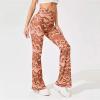 tuduoms Women's Bootcut Yoga Pants Workout High Waist Flare Yoga Leggings Sunflower Print Wide Leg Pants Lounge Bell Bottom Dress Pants Tummy Control Leggings view 2