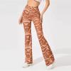 tuduoms Women's Bootcut Yoga Pants Workout High Waist Flare Yoga Leggings Sunflower Print Wide Leg Pants Lounge Bell Bottom Dress Pants Tummy Control Leggings view 3