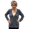 COUVER Women's Active Casual Thin Cotton Zip Up Hoodie Jacket, Denim, Large, 1 Piece view 1